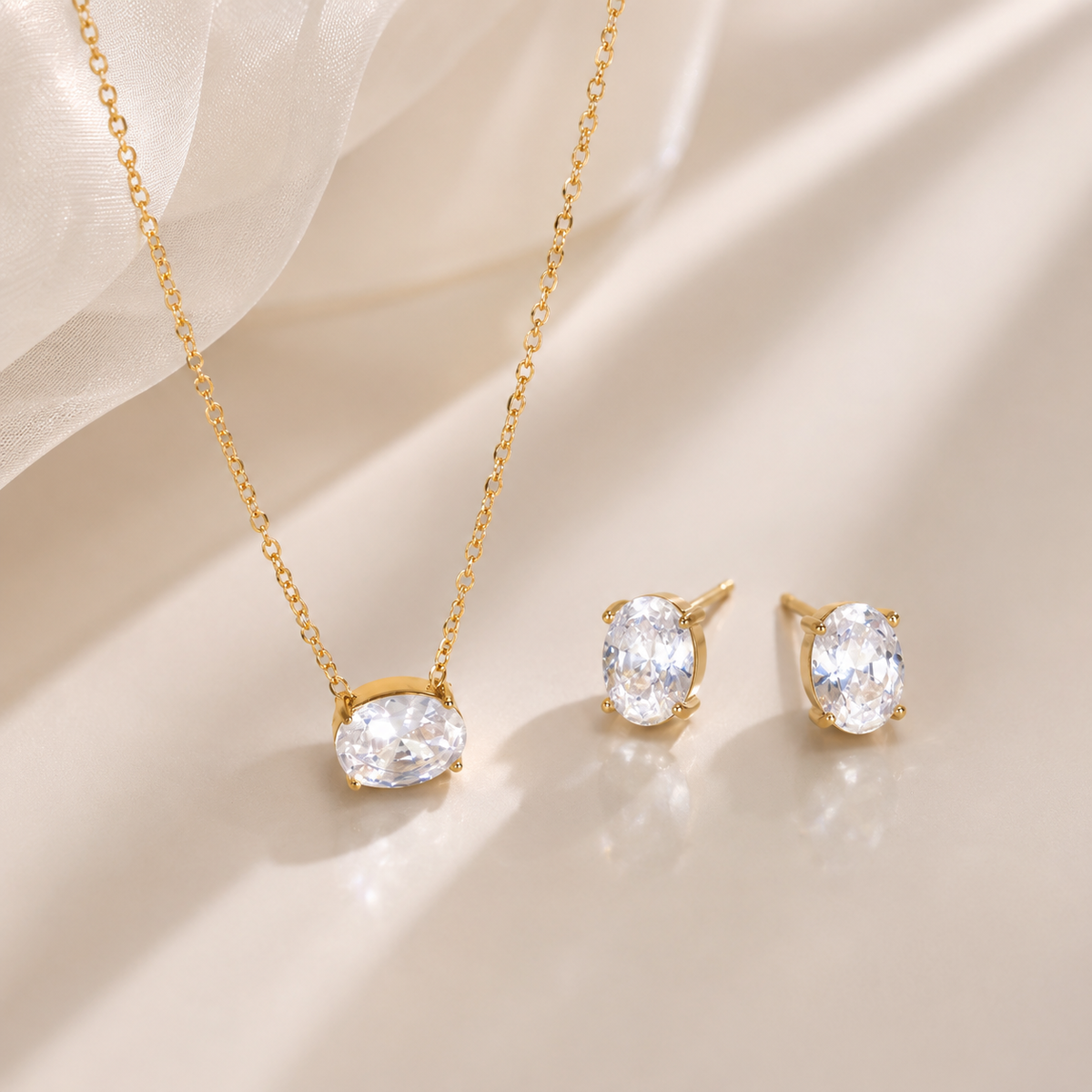 Sweetheart Necklace and Studs