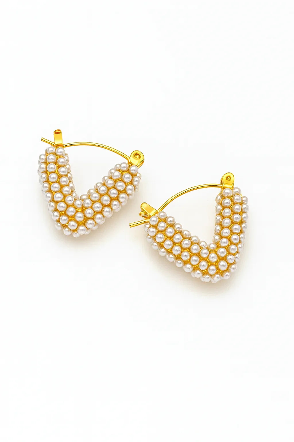 Love pearl hoops - Etara