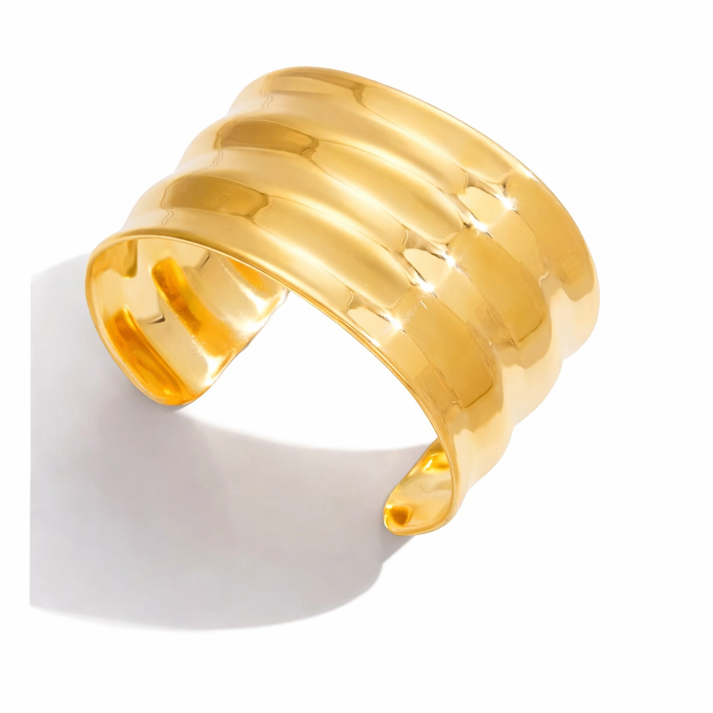 Gold cuff bracelet