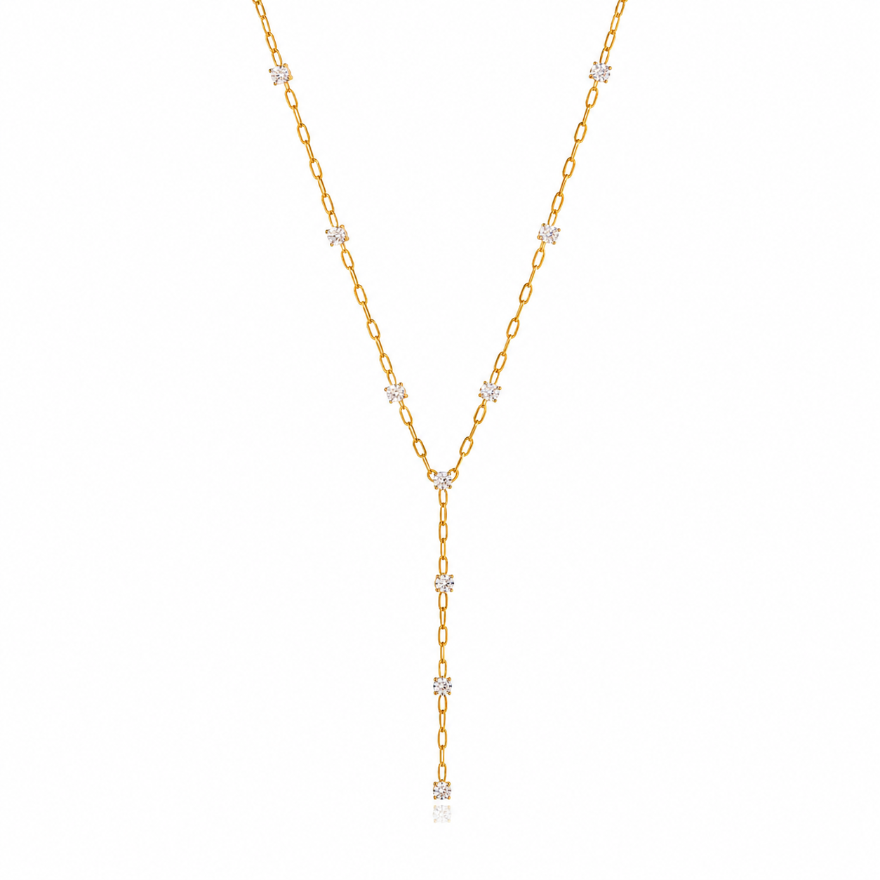 Zircon drop necklace