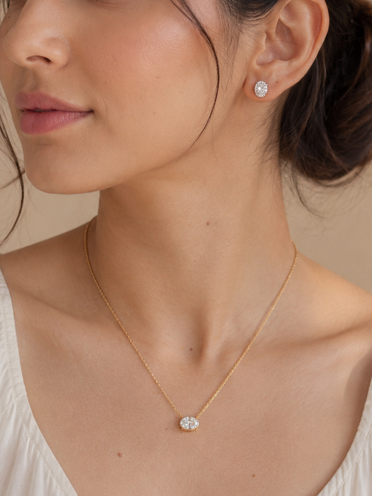 Sweetheart Necklace and Studs