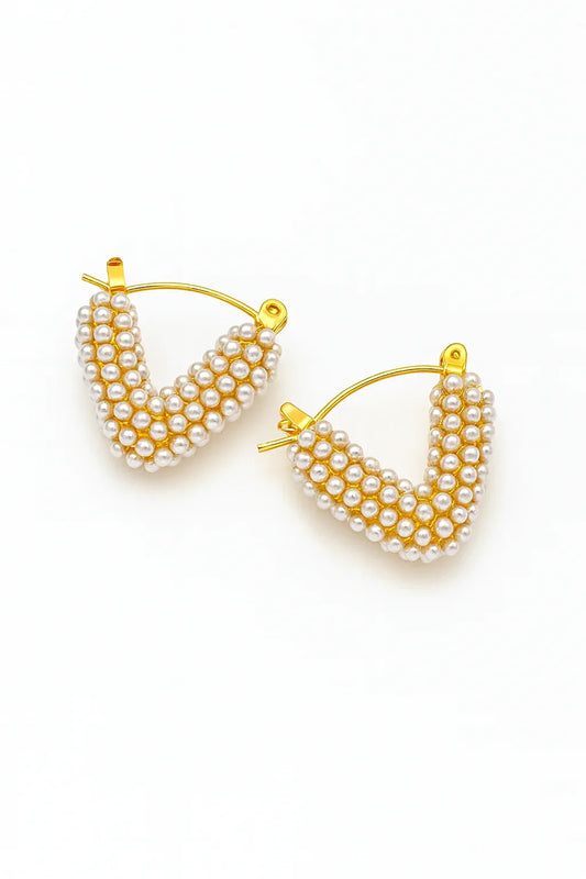 Love pearl hoops - Etara