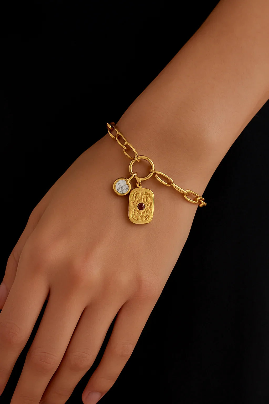 Vintage Coin Charm Bracelet - Etara