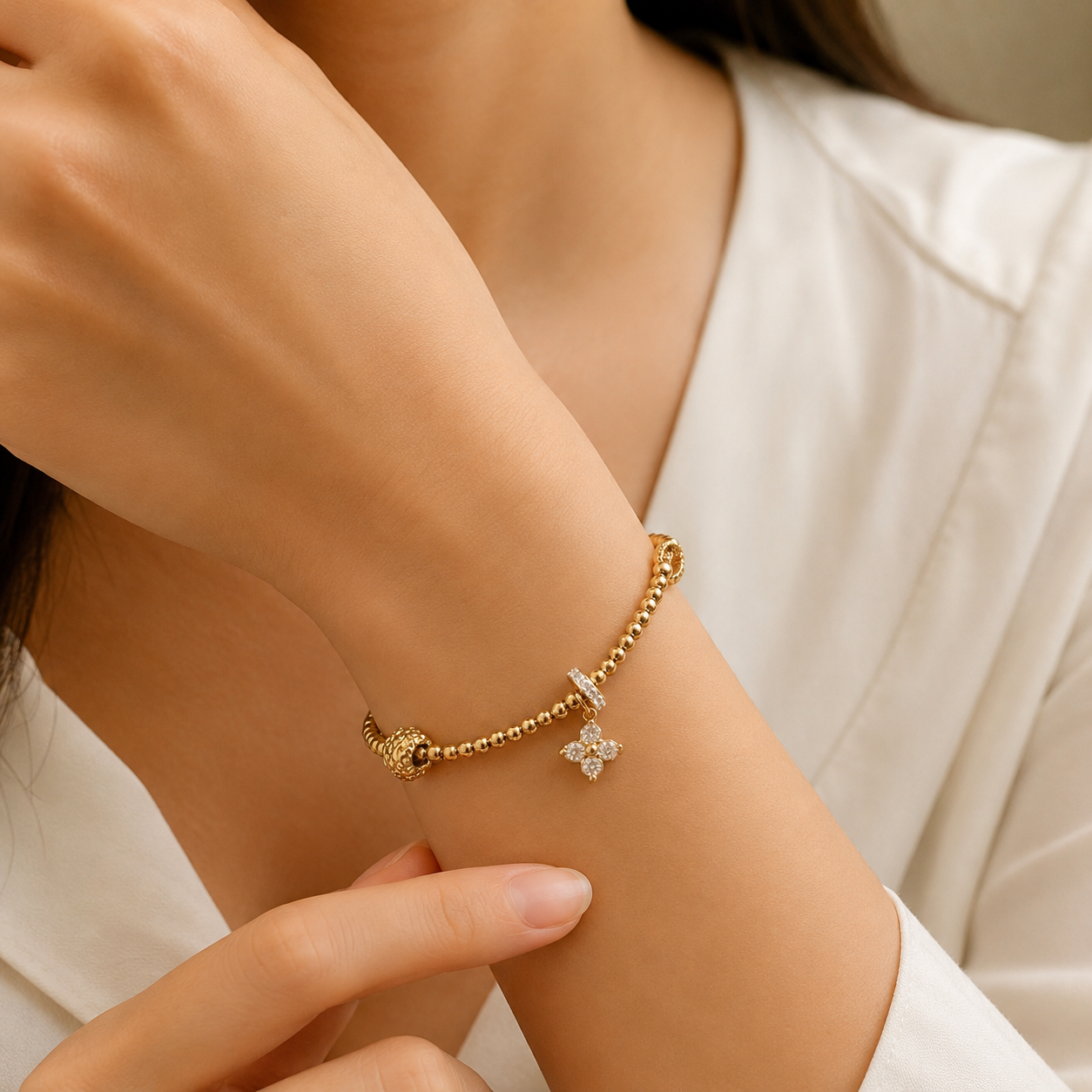 Golden bloom bracelet